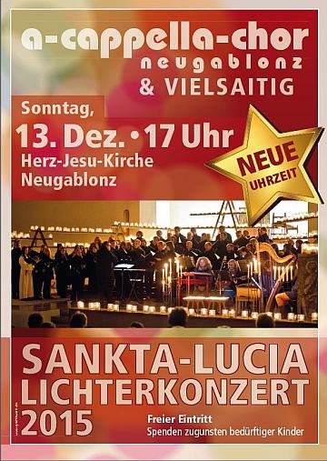 13. Dez.: Sankta-Lucia Lichterkonzert des A-Capella-Chors Neugablonz